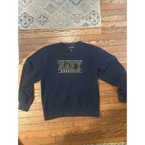 Jansport Vintage U.S Navy Sweatshirt Pullover Navy Blue Medium Annapolis MD